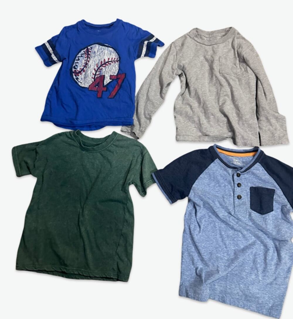 Boys Shirt Lot Size 5T 4 Pc Carter's Garanimals Cherokee Grayson